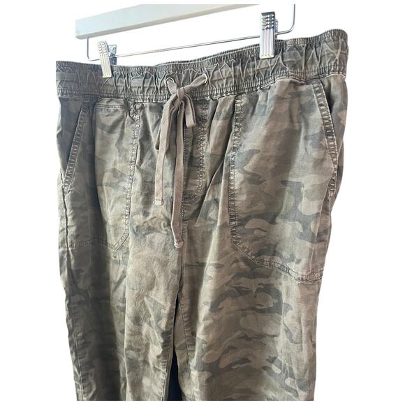 Pistola high rise green camo jogger pants elastic drawstring waist large - Picture 3 of 4